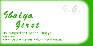 ibolya girst business card